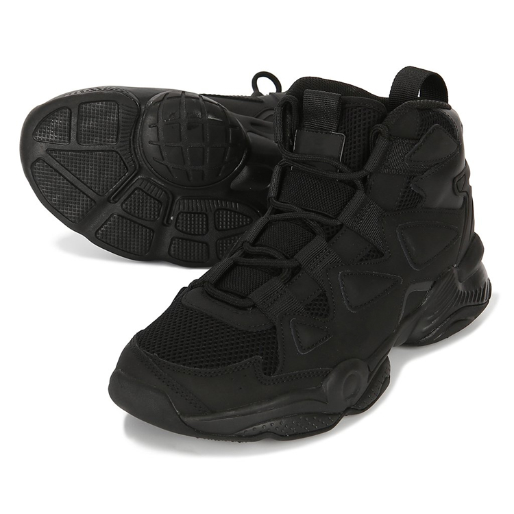 Men Women Breathable Sneaker With Elastic Band Unisex Black Basketball Shoes