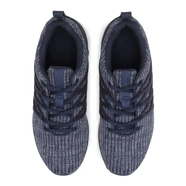 Male MD Grey OEM  ODM Service Top Level Breathable Brand Sport Shoes Knit Casual Sport Shoes Sneakers China